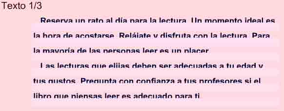 Texto de 6 lneas en el que están tapados, un poco, los trazos inferiores de las palabras. Se lee bastante bien