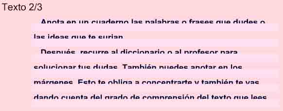 Texto de 6 lneas en el que están tapados medianamente los trazos inferiores de las palabras (más que en el anterior). An se puede leer bien.