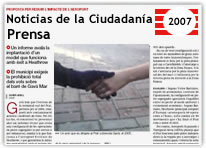 Portada de peridico con fotografa de dos manos estrechndose, una blanca y otra negra