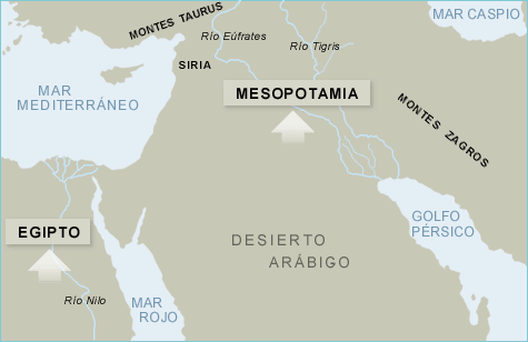 Mapa de las primeras civilizaciones
