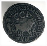 Moneda utilizada para el comercio con los romanos. Museo Arqueológico Nacional de Madrid