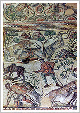 Mosaico de la villa romana de la Olmeda (Palencia). María J. Fuente (col. particular, 2007)