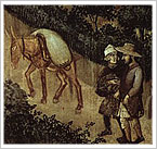 Tareas campesinas en la Alegoría del Buen Gobierno, freso de Ambrosio Lorenzetti (siglo XV). Ayuntamiento de Siena (Italia)