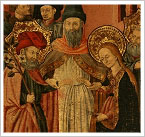 Fragmento del cuadro Desposorios de la Virgen y San José (siglo XV). Museo de Huesca. Banco de Imágenes del ISFTIC
