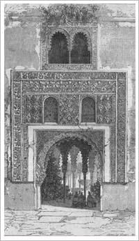 Puerta de la Alhambra (1887). Federico de Hellwald Puerta de la Alhambra (1887). Federico de Hellwald