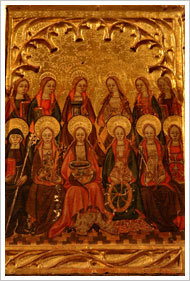Retablo de la coronación de la Virgen en Huesca (siglos XIV-XV). Banco de imágenes del ISFTIC
