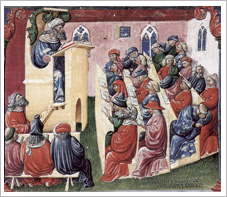 Aula universitaria (Siglo XIV), Laurentius de Voltolina. Aula universitaria (Siglo XIV), Laurentius de Voltolina.