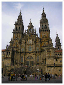 Fachada del Obradoiro de la catedral de Santiago de Compostela (siglos XVII-XVIII), Fernando de Casas y Novoa. María J. Fuente (col. particular, 2005) Fachada del Obradoiro de la catedral de Santiago de Compostela (siglos XVII-XVIII), Fernando de Casas y Novoa. María J. Fuente (col. particular, 2005)