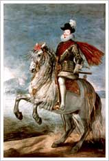 Retrato ecuestre de Felipe III, Diego de Silva Velázquez (1633). Museo del Prado