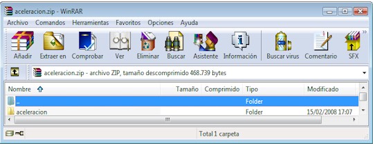 panel inicial winrar