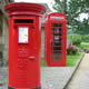 Cabina de telfono y buzn de cartas tpico ingleses (color rojo)