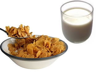 Leche y palto de cereales