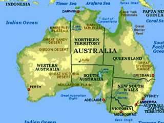 Mapa de Australia